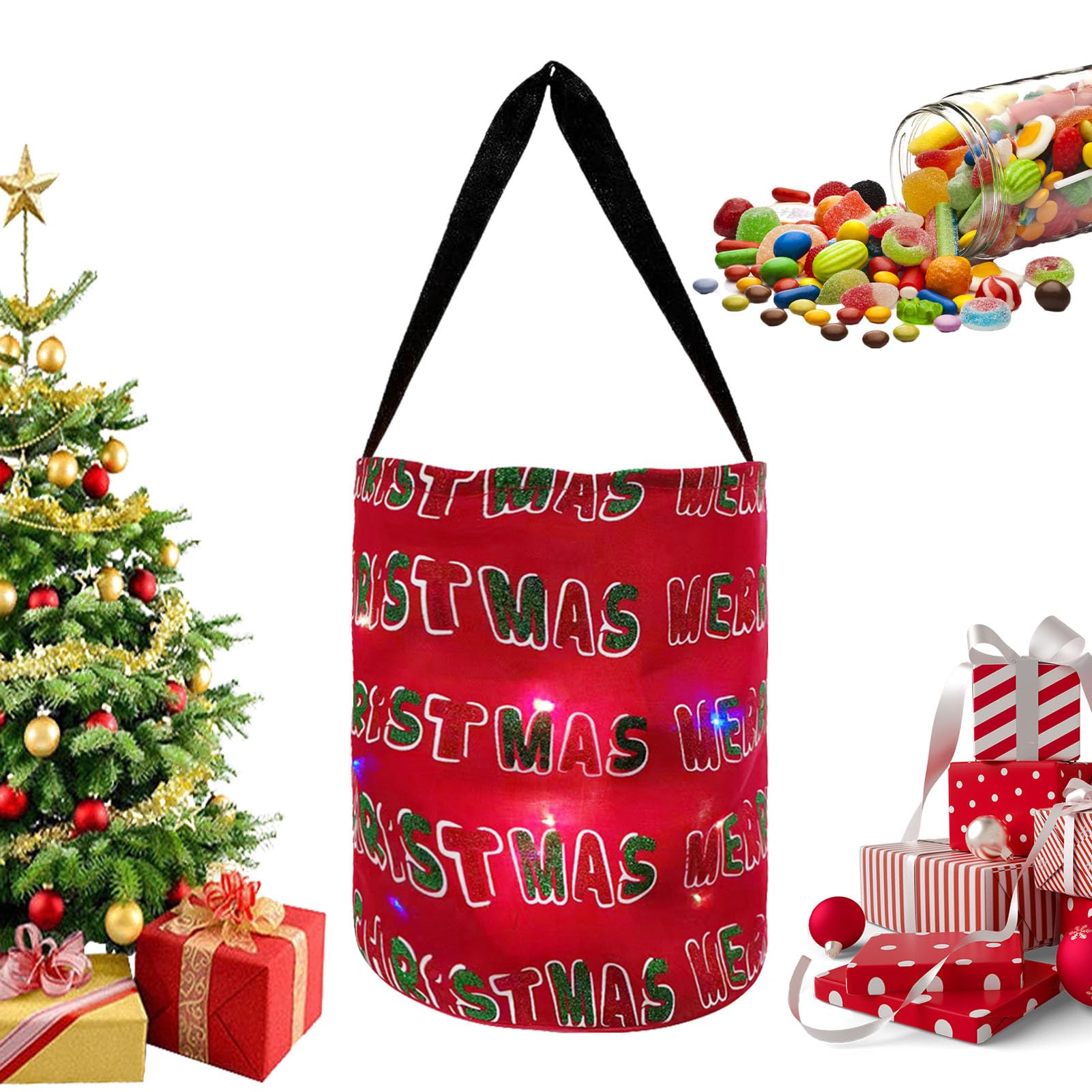 Amazon.co.jp: LED トリック オア トリート バッグ | クリスマス光る